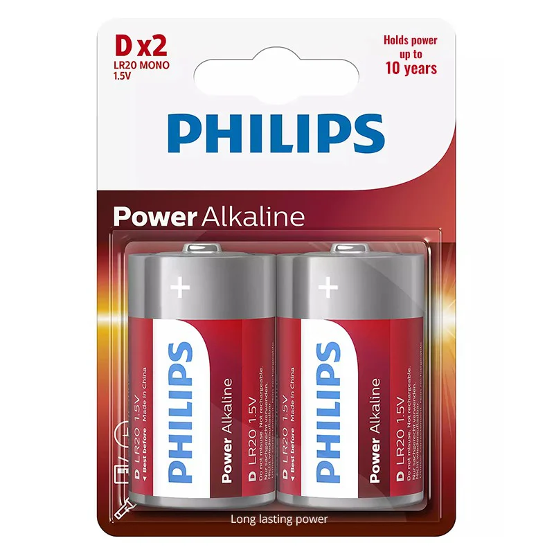 PH-LR20P2B_10@1 BATERIE POWER ALKALINE LR20 D BLISTER 2 BUC PHILIPS