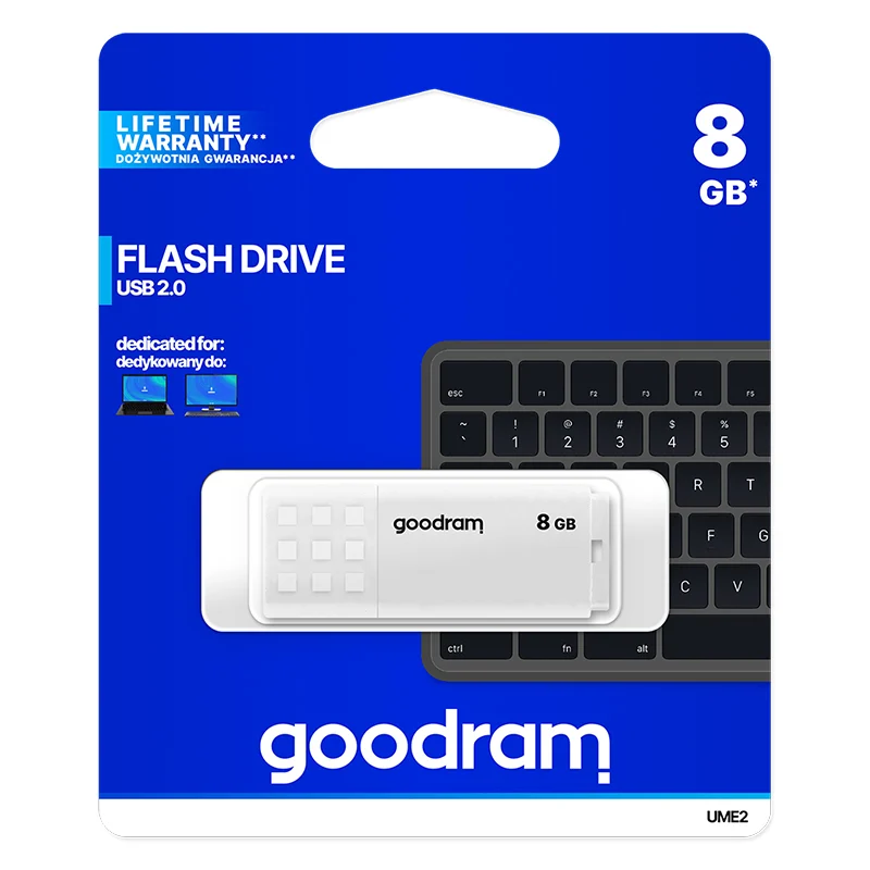 PLYFD8GGUM@1 FLASH DRIVE 8GB USB 2.0 UME2 GOODRAM