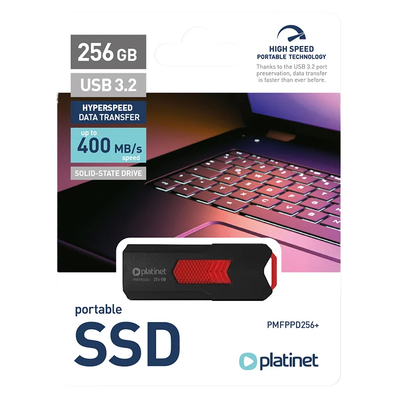 SSD DRIVE PORTABIL USB 3.2 MAX 400MB/S 256GB