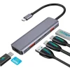 HUB 5 IN 1 10 GBS USB-C PD 100W ALUMINIU PLATINET