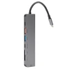HUB 7 IN 1 USB-C PD 100W ALUMINIU PLATINET
