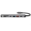 HUB 7 IN 1 USB-C PD 100W ALUMINIU PLATINET