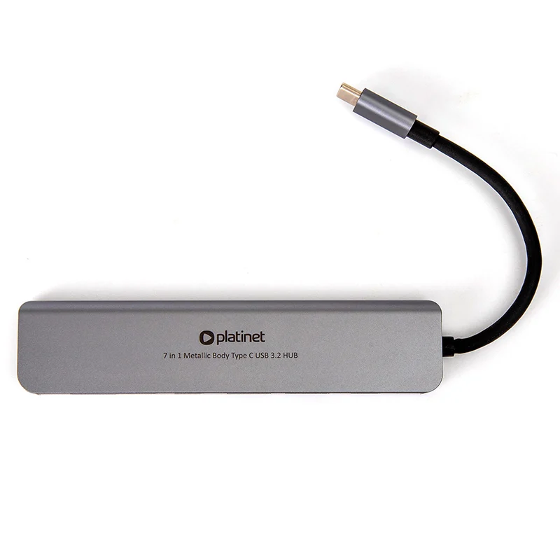HUB 7 IN 1 USB-C PD 100W ALUMINIU PLATINET