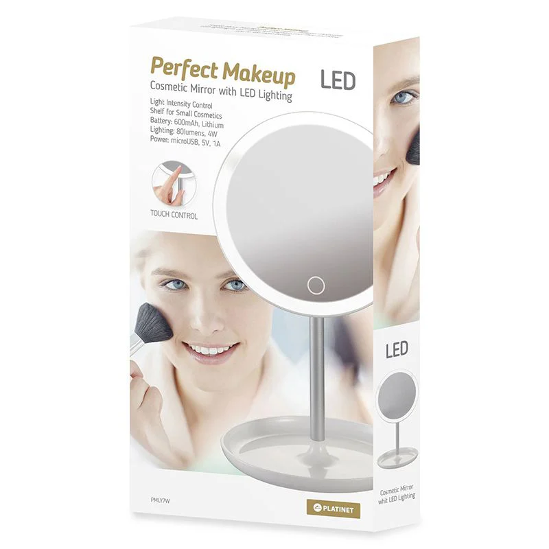 OGLINDA MAKE-UP CU LED 4W PLATINET