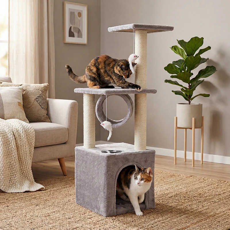 ANSAMBLU DE JOACA PISICI 30X30X92 CM REBEL ANIMALS