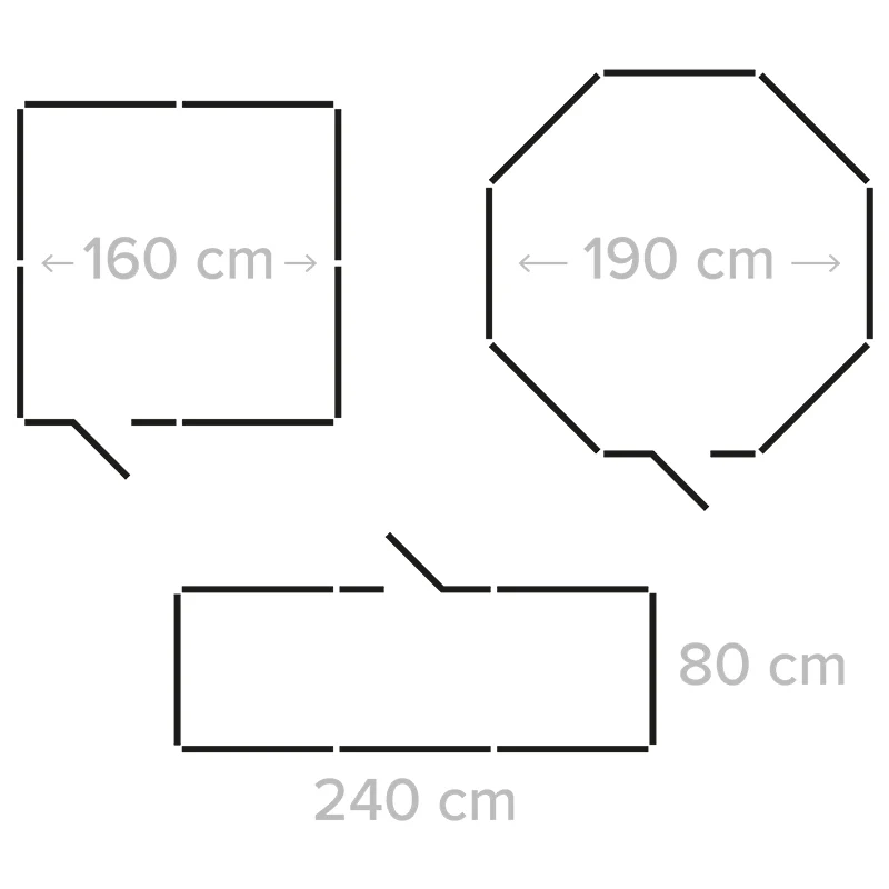 TARC MODULAR PENTRU CAINI 8 PANOURI 80X60 CM REBEL ANIM