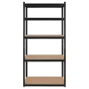 RAFT METALIC 5 POLITE 750KG MDF 180X90X40 NEGRU REBEL