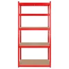 RAFT METALIC 5 POLITE 750KG MDF 180X90X40 ROSU REBEL