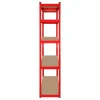 RAFT METALIC 5 POLITE 750KG MDF 180X90X40 ROSU REBEL