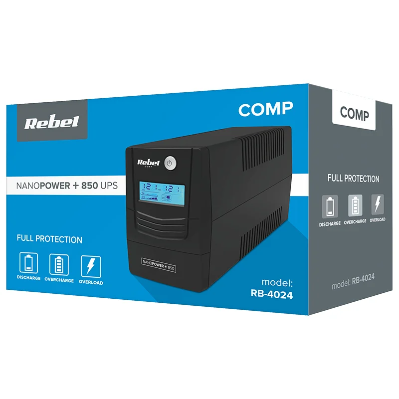 UPS OFFLINE NANOPOWER PLUS 850 (850VA/480W) REBEL
