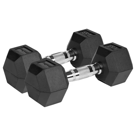 RBA-2325-07 GANTERE DUMBBELL HEX FONTA CAUCIUCATA 2X7KG REBEL ACTIV