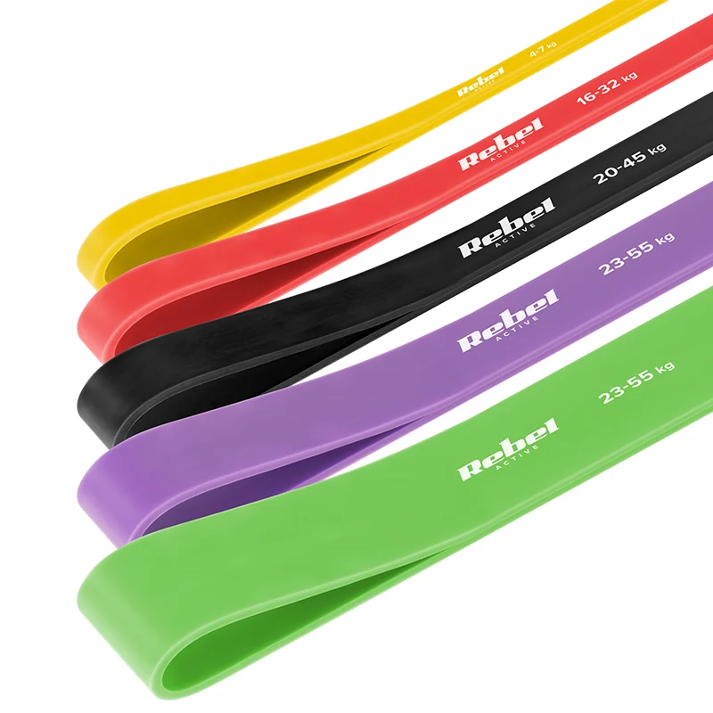SET 5 BENZI ELASTICE TPE POWER BAND 4-55KG REBEL ACTIVE