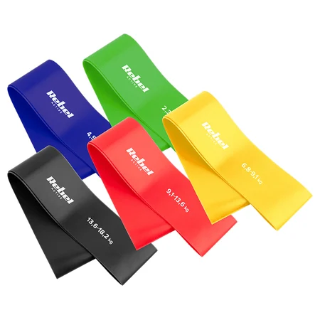 RBA-3002-TPE SET 5 BENZI ELASTICE MINI BAND 2-18KG REBEL ACTIVE