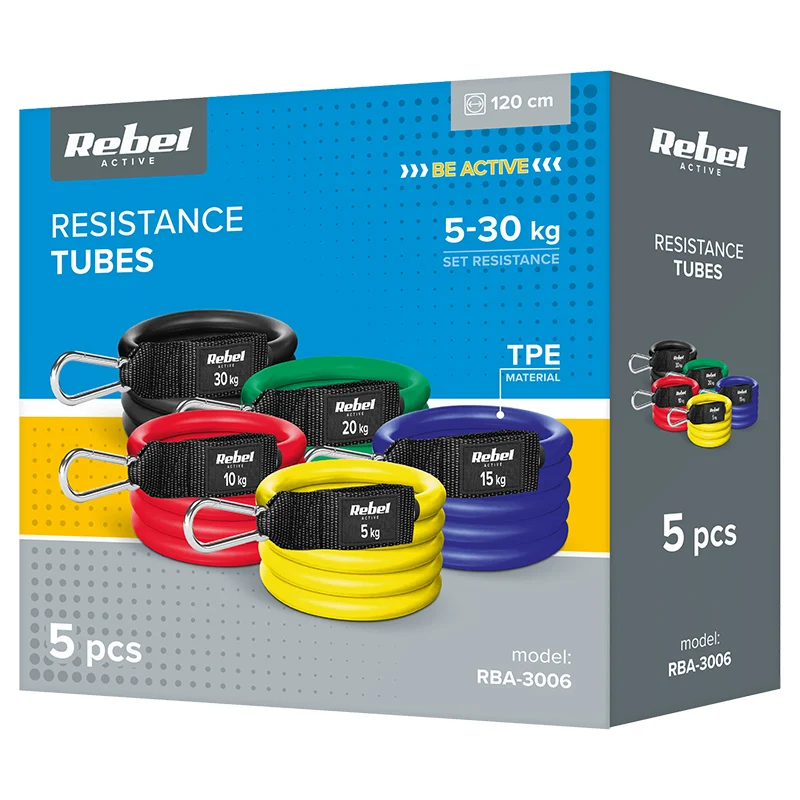 SET 5 BENZI REZISTENTA POWER TUBE 5-30KG REBEL ACTIVE