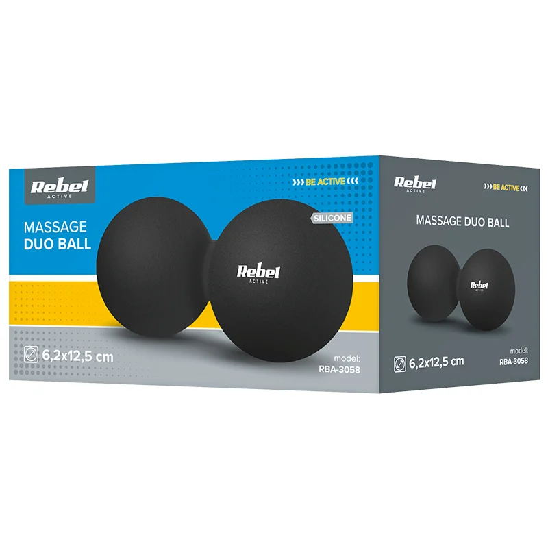 MINGE DUOBALL MASAJ SILICON 6.25 CM REBEL ACTIVE