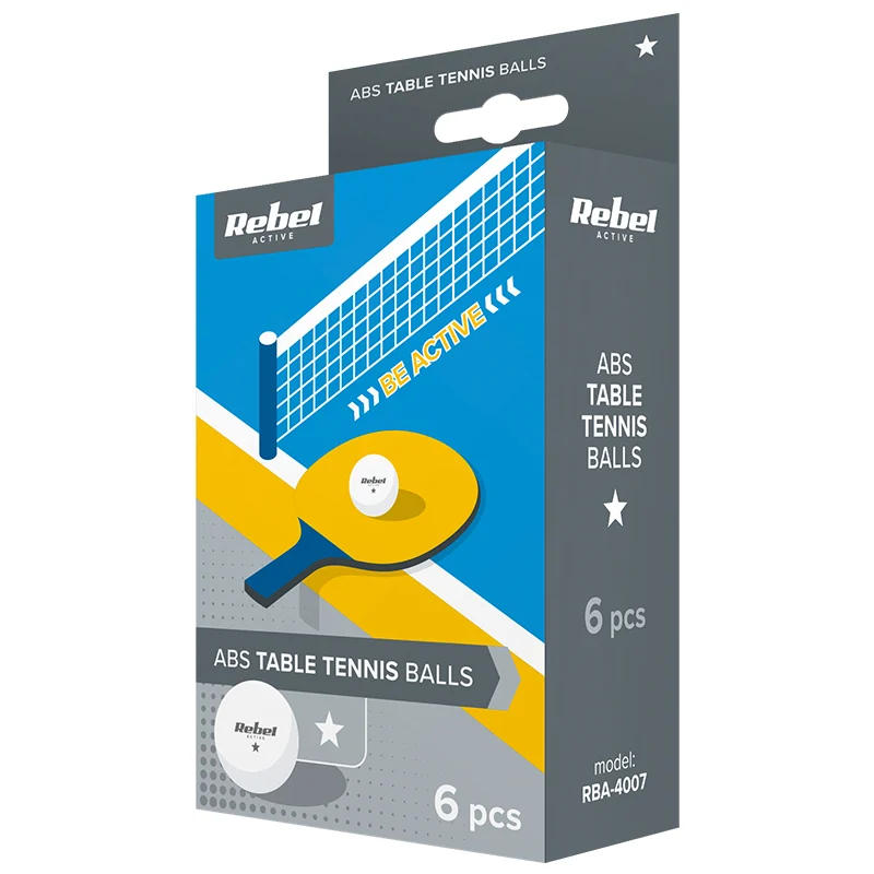SET 6 MINGI TENIS DE MASA PING PONG REBEL ACTIVE