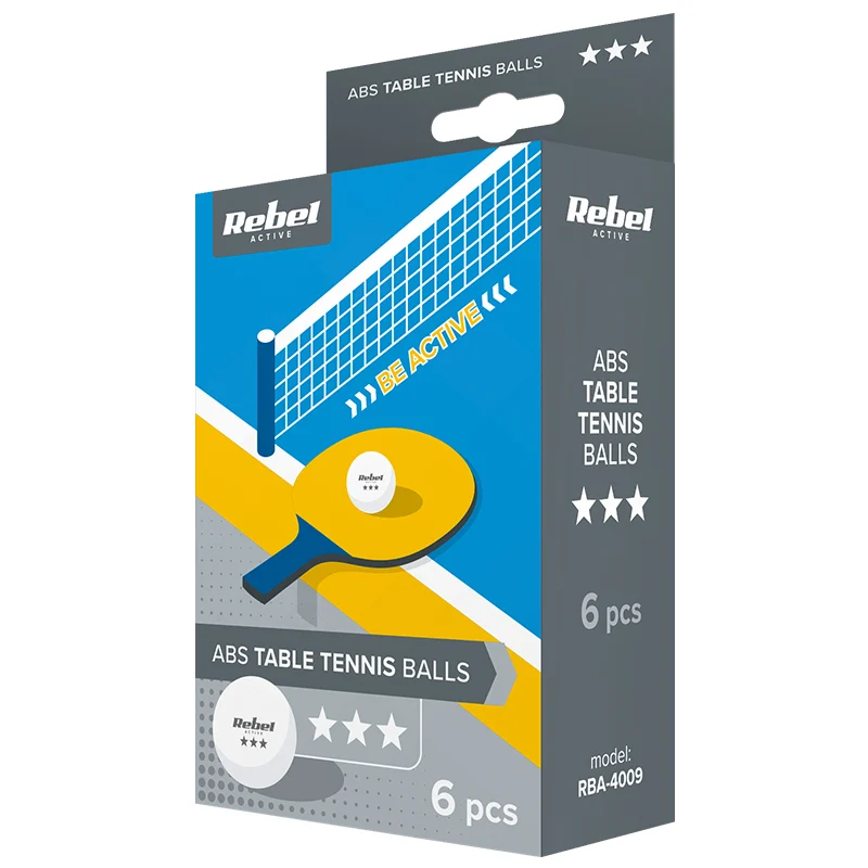 RBA-4009@2 SET 6 MINGI TENIS DE MASA PING PONG REBEL ACTIVE
