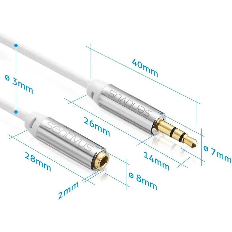 CABLU 3.5 TATA - 2X 3.5 MAMA 0.5M SENTIVUS