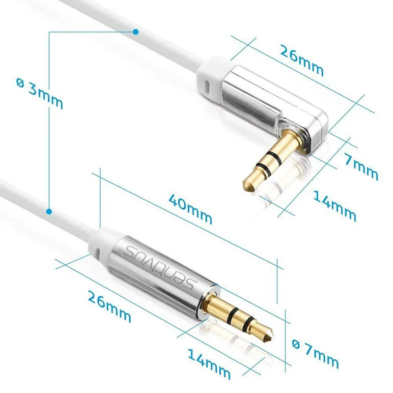 SET 2 CABLU 3.5 TATA - 3.5 TATA 0.5M SENTIVUS