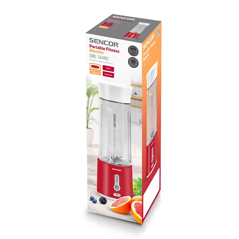 S-SBL134RD@5 BLENDER FITNESS PORTABIL 500ML 150W SENCOR