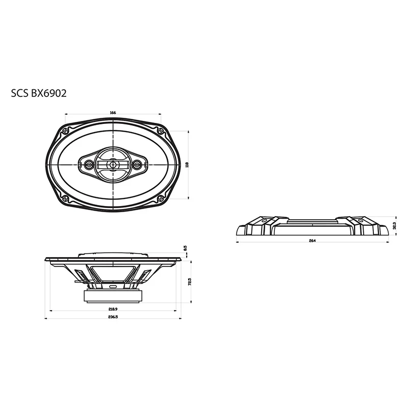 S-SCSBX6902@4 DIFUZOARE AUTO 4 CAI 6X9 INCH SENCOR