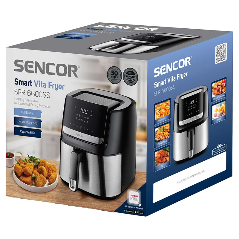 FRITEUZA SMART DIGITAL AIRFRYER 6.5L 1600W SENCOR