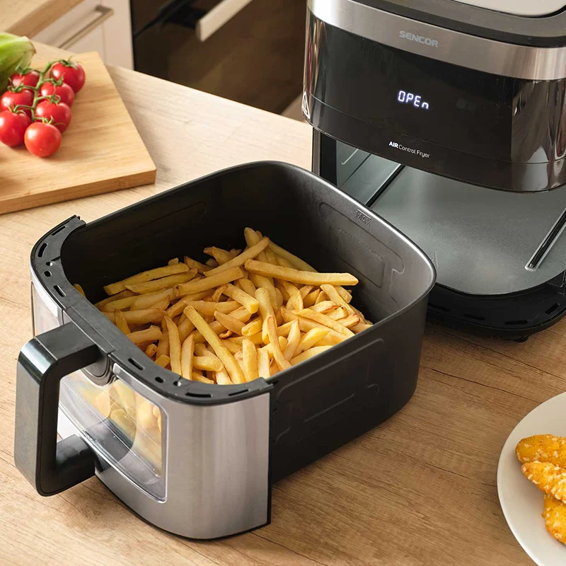 S-SFR9000SS@11 FRITEUZA AER CALD AIRFRYER 9L 1700W SENCOR