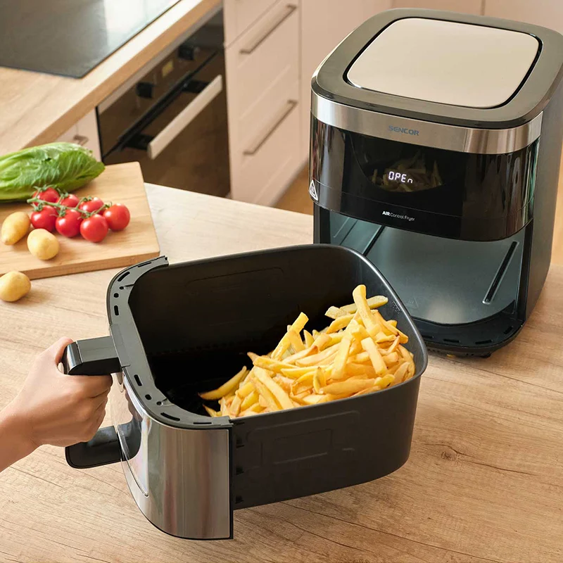 S-SFR9000SS@12 FRITEUZA AER CALD AIRFRYER 9L 1700W SENCOR