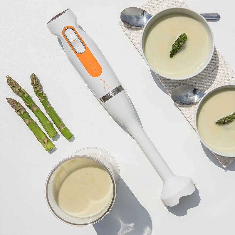 SET BLENDER DE MANA 2 VITEZE 600W ALB SENCOR