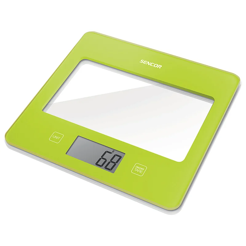 CANTAR BUCATARIE STICLA SECURIZATA VERDE SENCOR