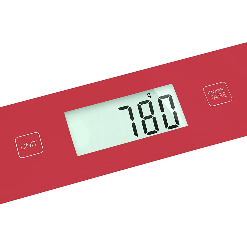 CANTAR BUCATARIE STICLA SECURIZATA ROSU SENCOR