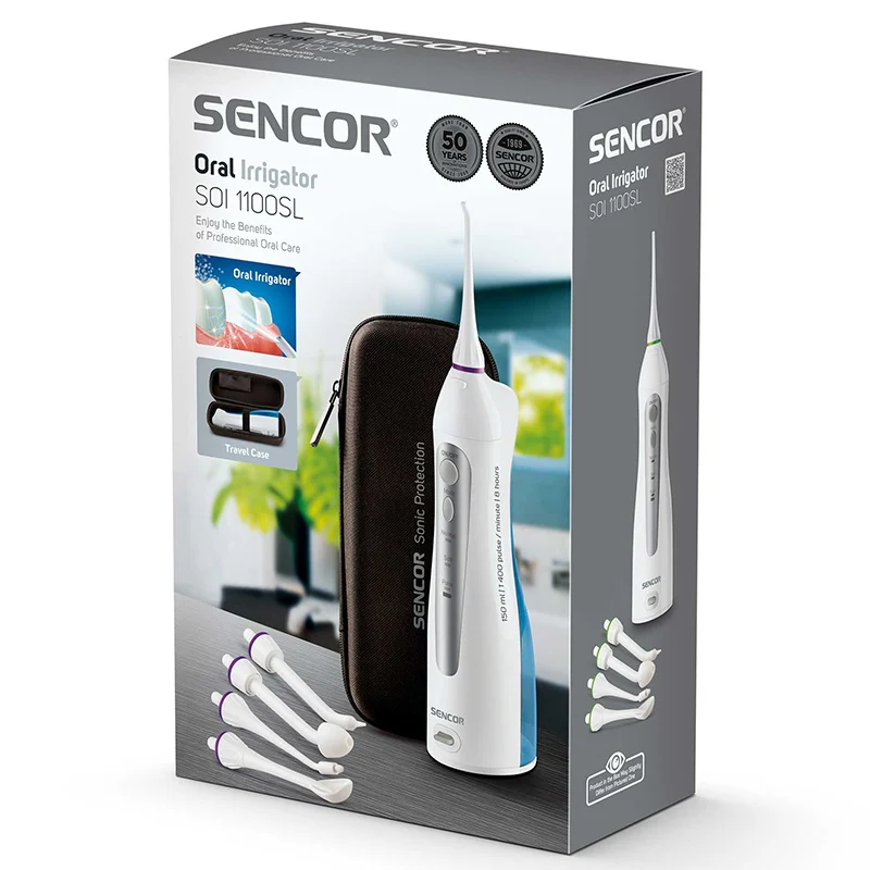 S-SOI1100SL@13 IRIGATOR BUCAL 5 CAPETE REZERVOR 150ML SENCOR