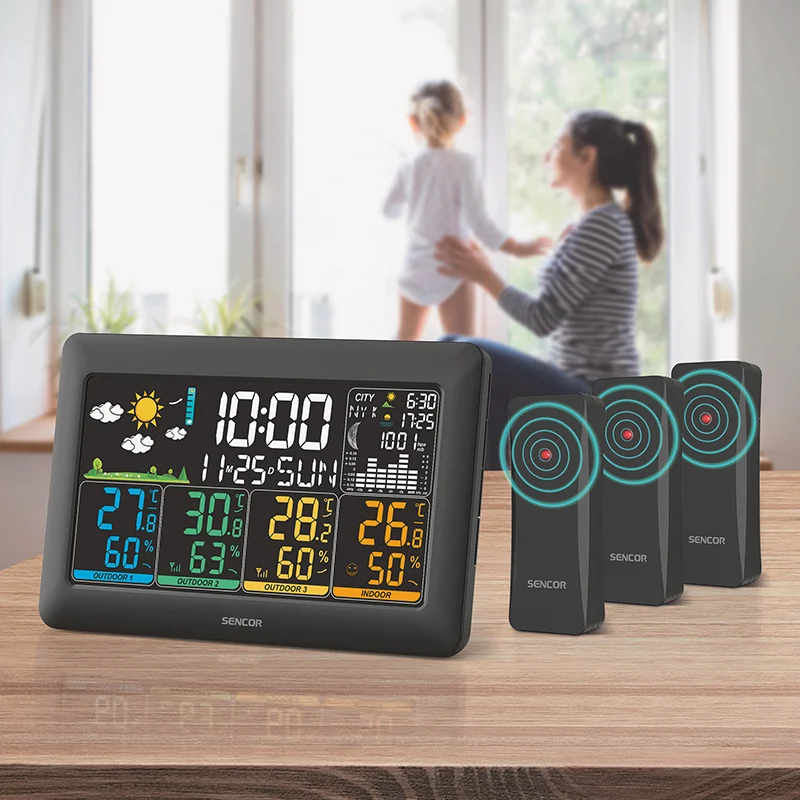 STATIE METEO 3 SENZORI WIRELESS SWS 6300 SENCOR