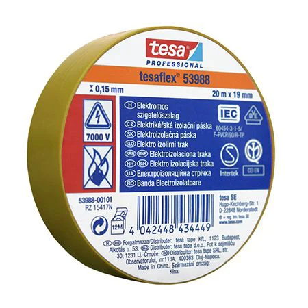 T-53988-101 BANDA IZOLATOARE TESAFLEX 20M GALBEN 10 BUC