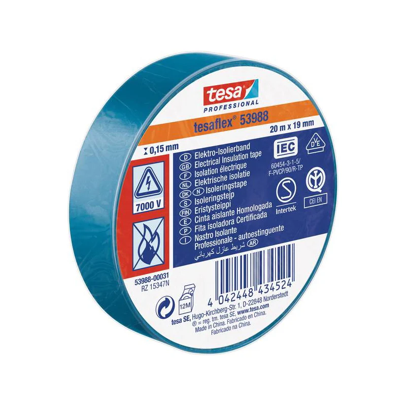 T-53988-41@1 BANDA IZOLATOARE TESAFLEX 20M ALBASTRU 10BUC