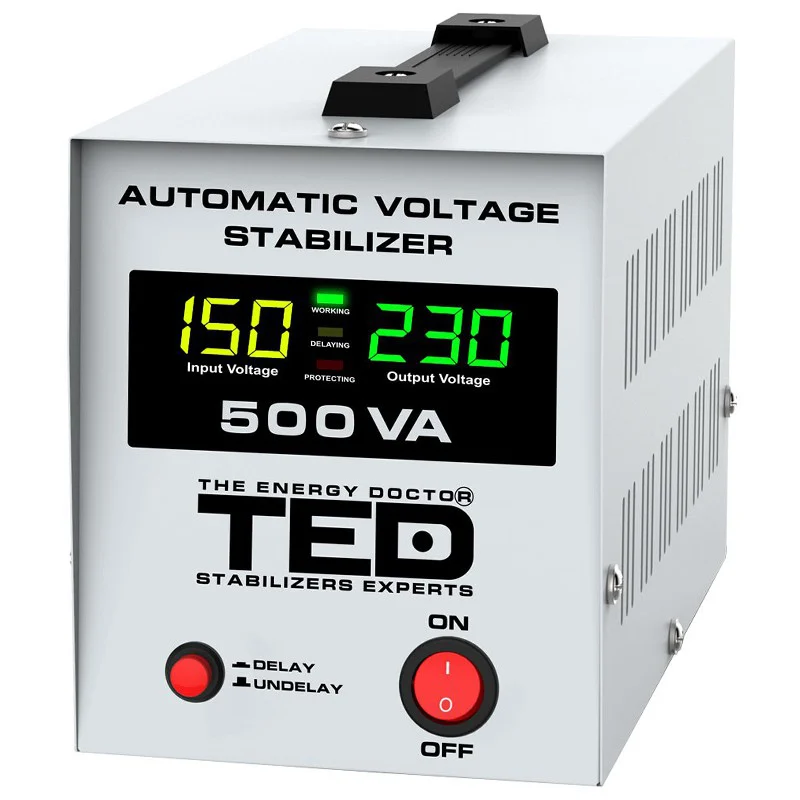 TED-AVR500L@1 STABILIZATOR TENSIUNE AUTOMAT AVR 500VA LCD TED