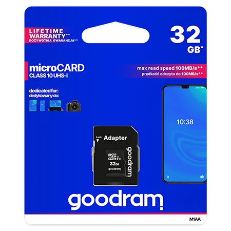 MICROSD CARD 32GB GOODRAM CLASA 10 UHS-I CU ADAPTOR
