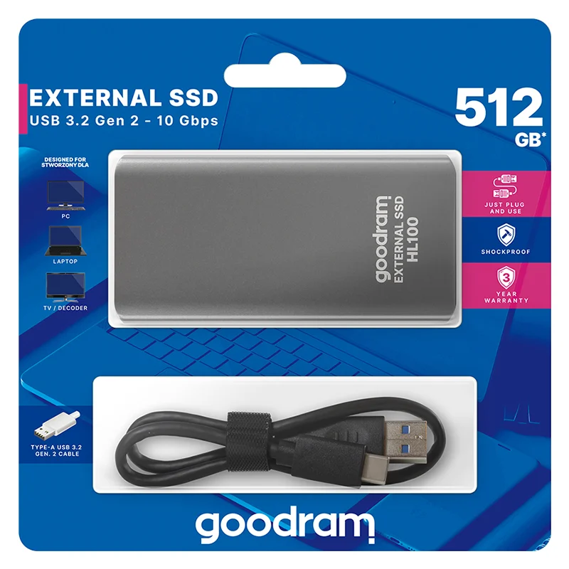 SSD GOODRAM HL100 512 GB USB 3.2