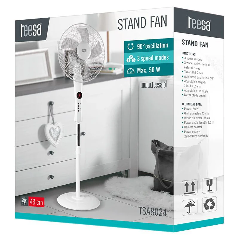 VENTILATOR PICIOR TIMER SI TELECOMANDA TEESA