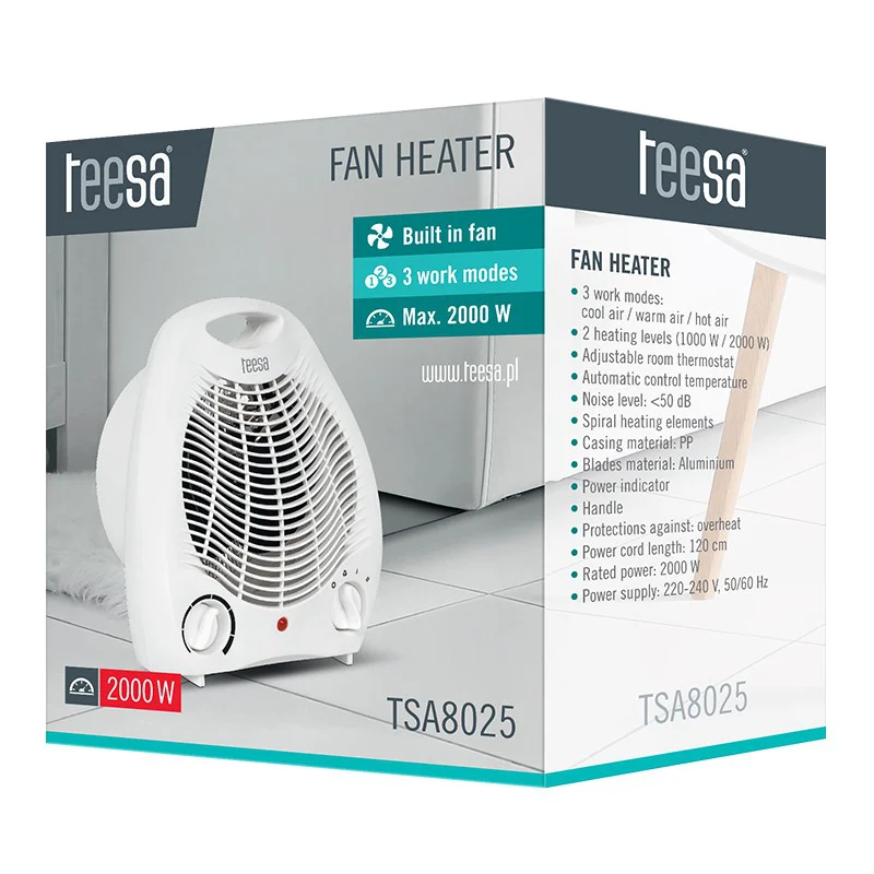 TSA8025@3 AEROTERMA 2000W TEESA