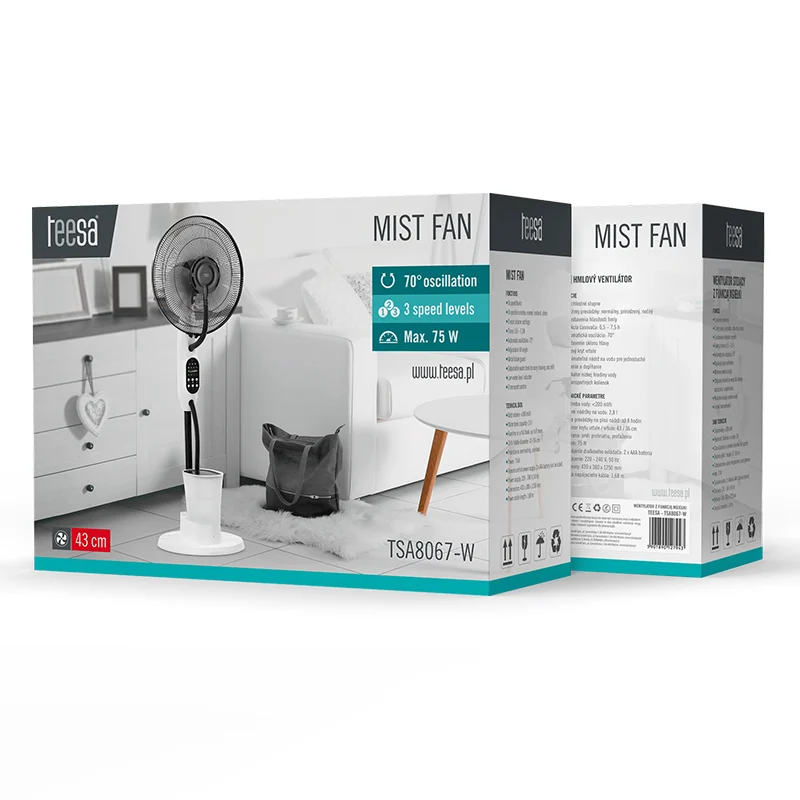 VENTILATOR PICIOR FUNCTIE PULVERIZARE APA TEESA