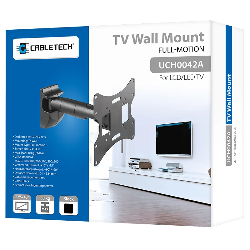 SUPORT TV 23-42 INCH 30 KG NEGRU