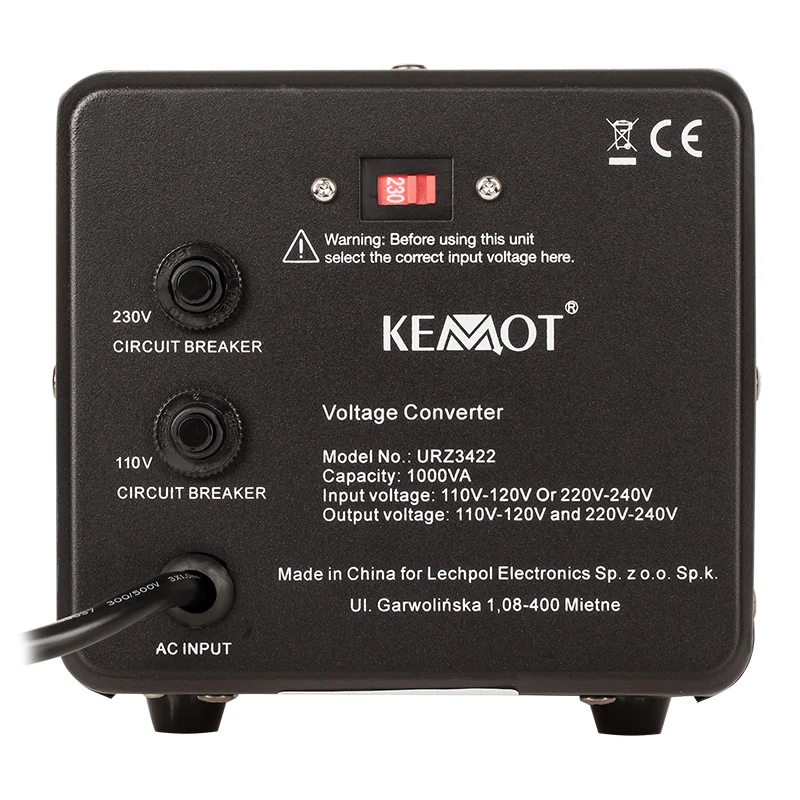 CONVERTOR TENSIUNE 800W 1000VA KEMOT