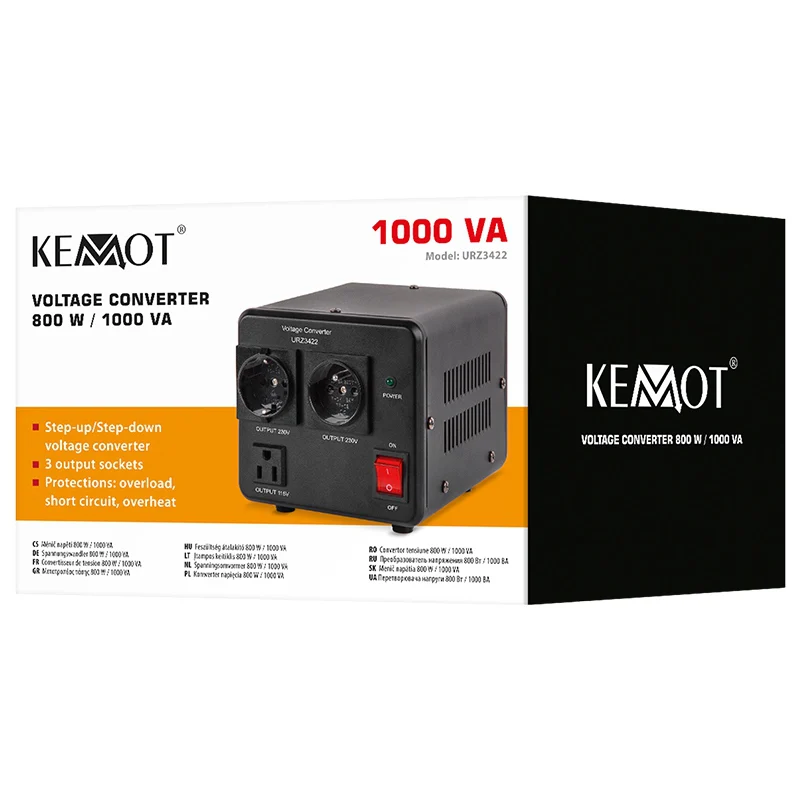 CONVERTOR TENSIUNE 800W 1000VA KEMOT