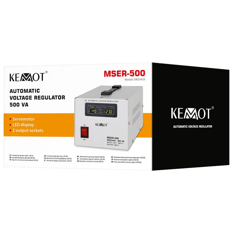 STABILIZATOR TENSIUNE SERVOMOTOR 500VA KEMOT