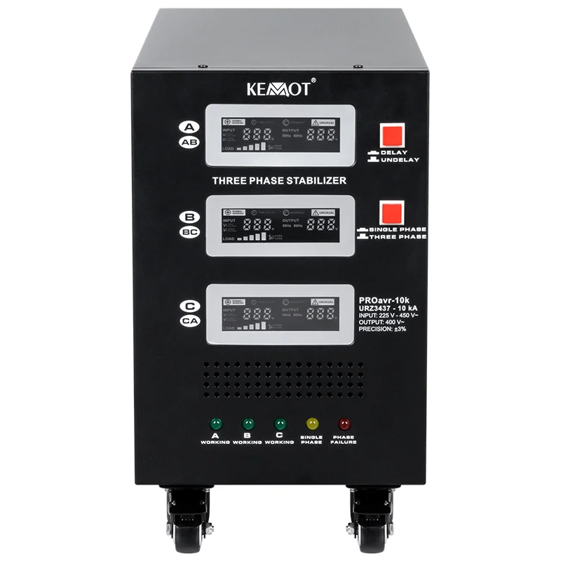 STABILIZATOR SERVOMOTOR TRIFAZAT 10KVA PROAVR-10K KEMOT