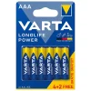 VAR-LR3@1 BATERIE ALCALINA LONGLIFE POWER LR03 BLISTER 6BUC VARTA