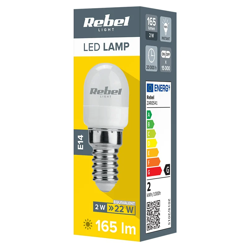 BEC LED FRIGIDER 2W E14 6500K 230V REBEL