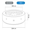 JACUZZI GONFLABIL PISCINA SPA 204X70