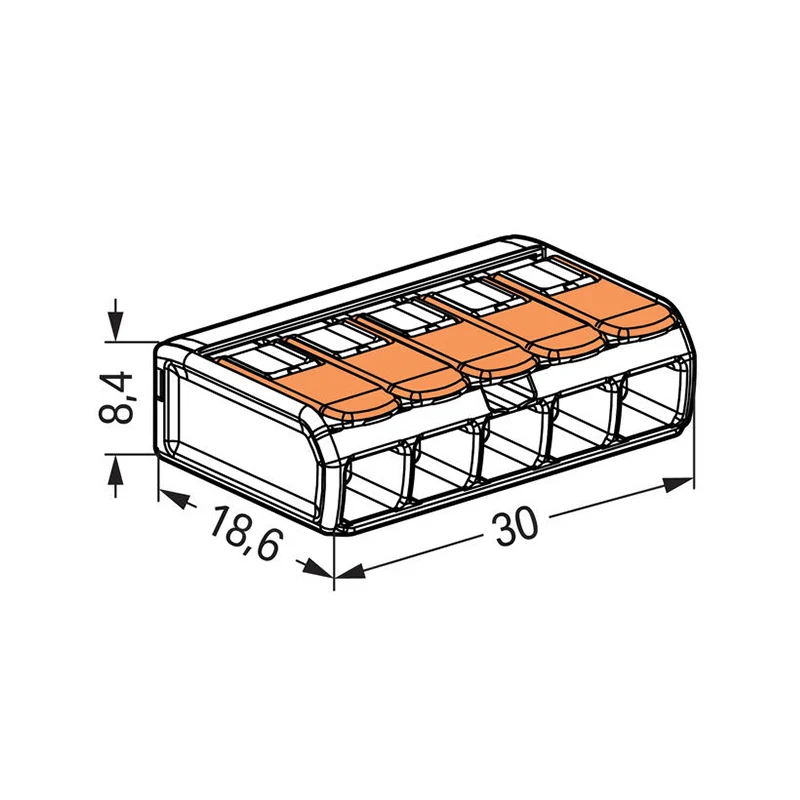 CLEME WAGO SLIM MYF 5X4MM2 SET 25 BUC